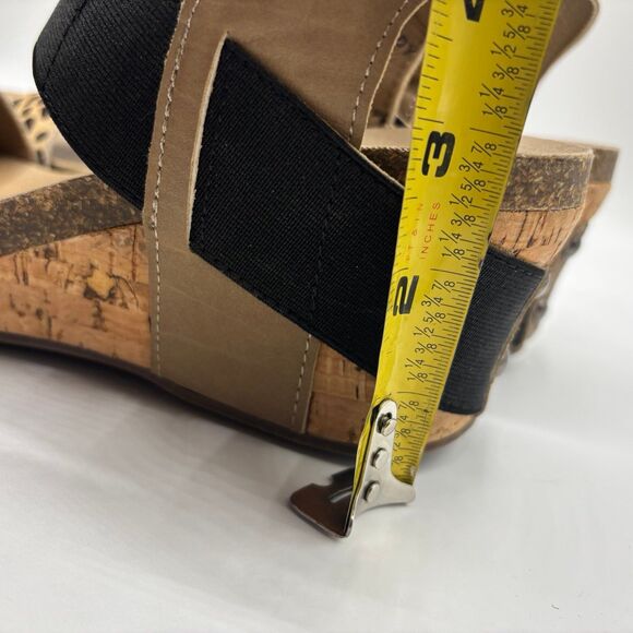 Corkys Black and Leopard Print Wedges - Picture 3 of 9